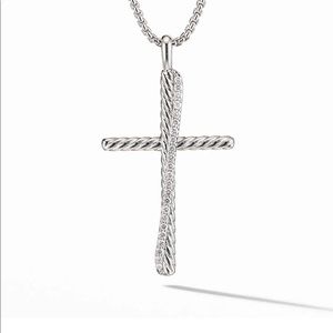 David Yurman The Crossover Collection® XL Cross Necklace with Diamonds and chain